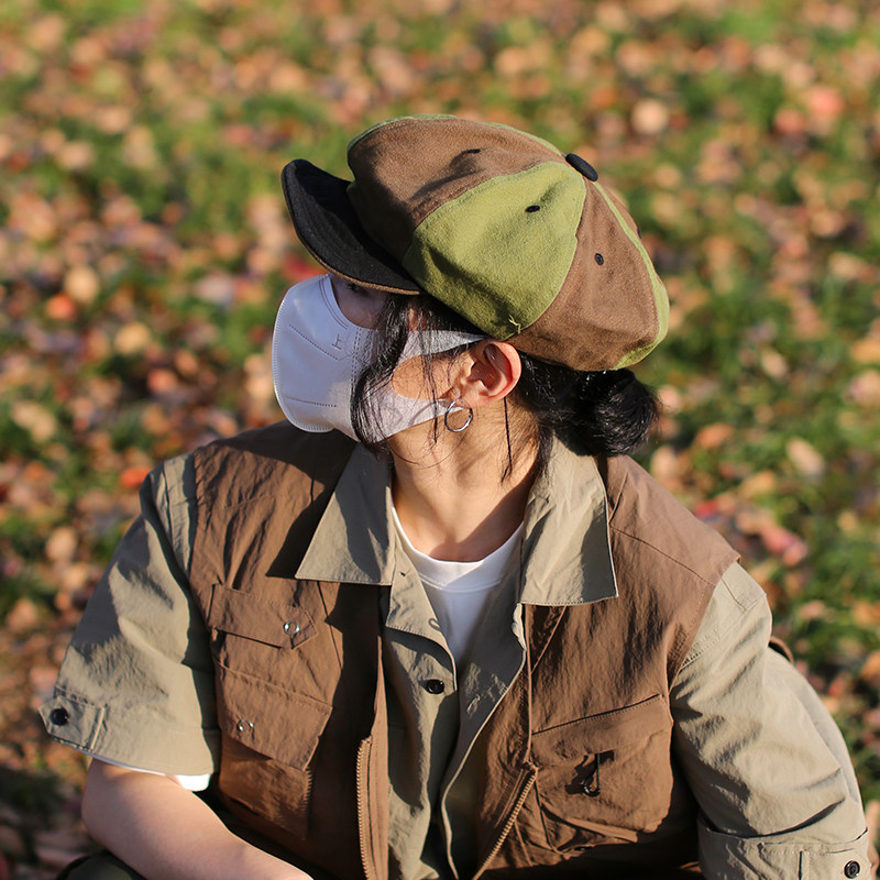民国复古的报童帽画家帽八角帽男女休闲水洗做旧前进帽松紧短檐春