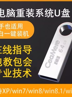 电脑重装系统u盘pe正版win10/11纯净版win7一键安装盘xp8装机启动