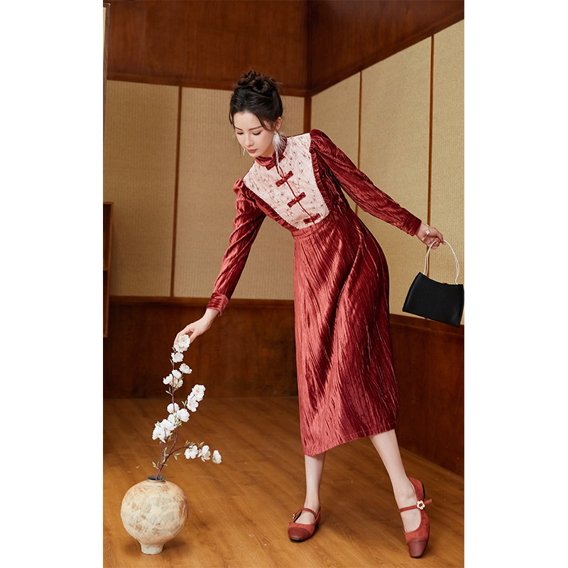 威丝璐法式日常长款新中式