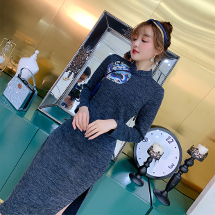 復古名媛風改良版 2025新款 優雅氣質年輕新中式 連衣裙 上海旗袍春季
