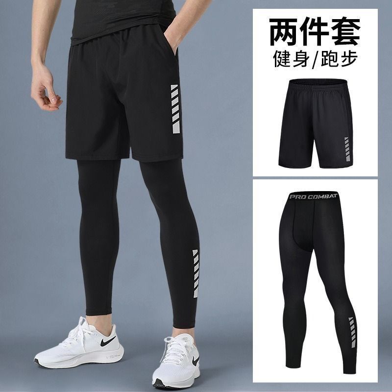 夏季跑步健身运动套装短袖短裤紧运动套装