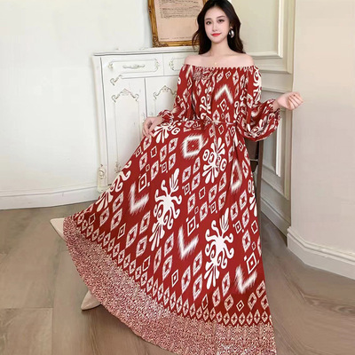 Ladies Long Dress Women Maxi Robe Vestidos Boho Beach Ethnic