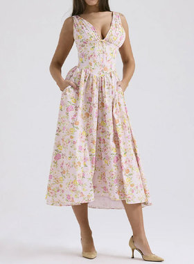 women dress ladies fashion dresses2026时尚休闲气质通勤优雅v