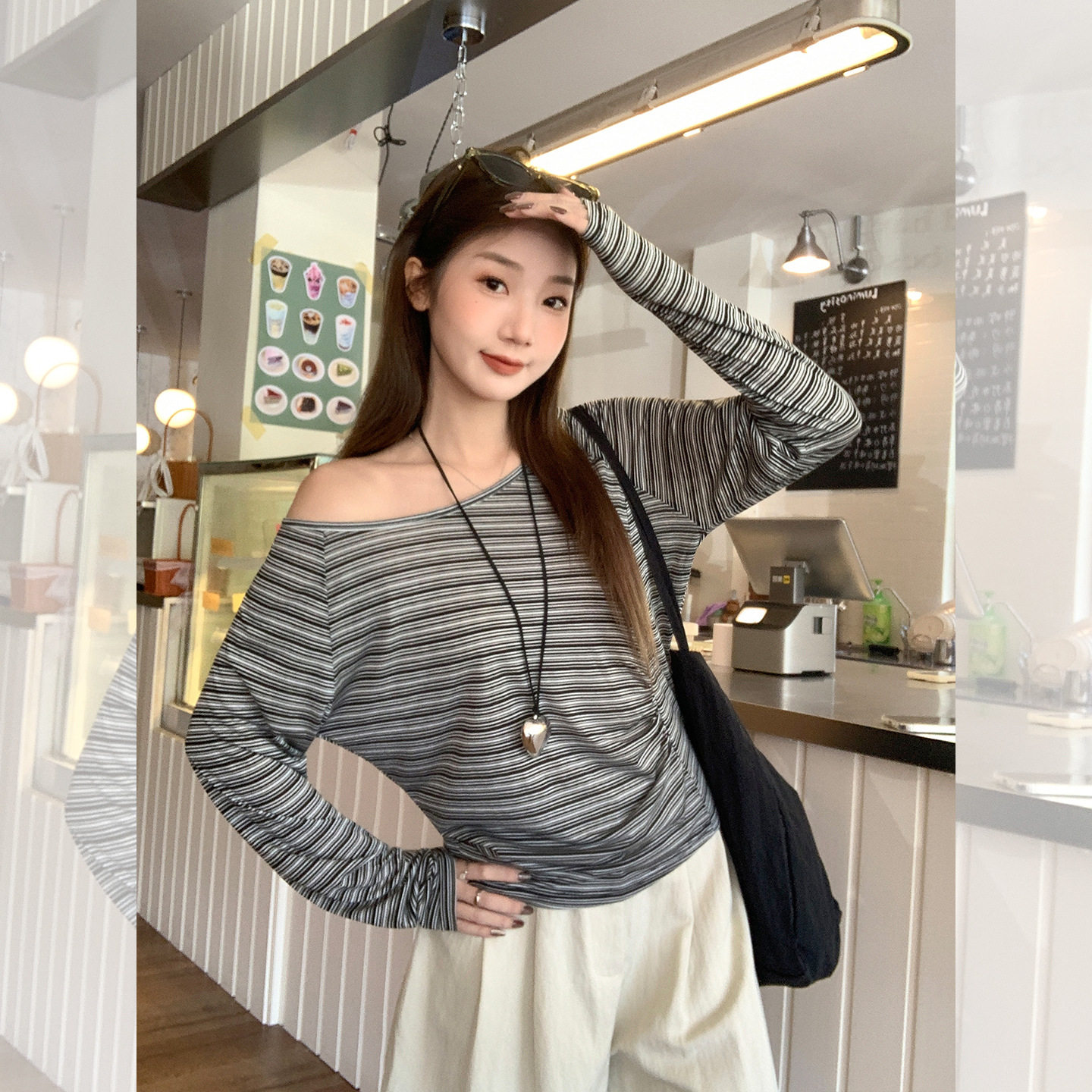 women sexy off shoulder t-shirt female crop top韩版新款ins