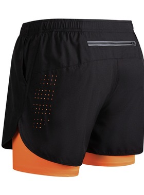 运动短裤New Men Running Shorts Gym Sports Shorts 2 In 1