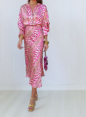 women dress ladies fashion dresses2026新款时尚通勤气质优雅v