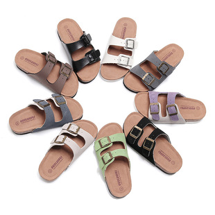 outdoor cork slippers for women man flats sandals slides