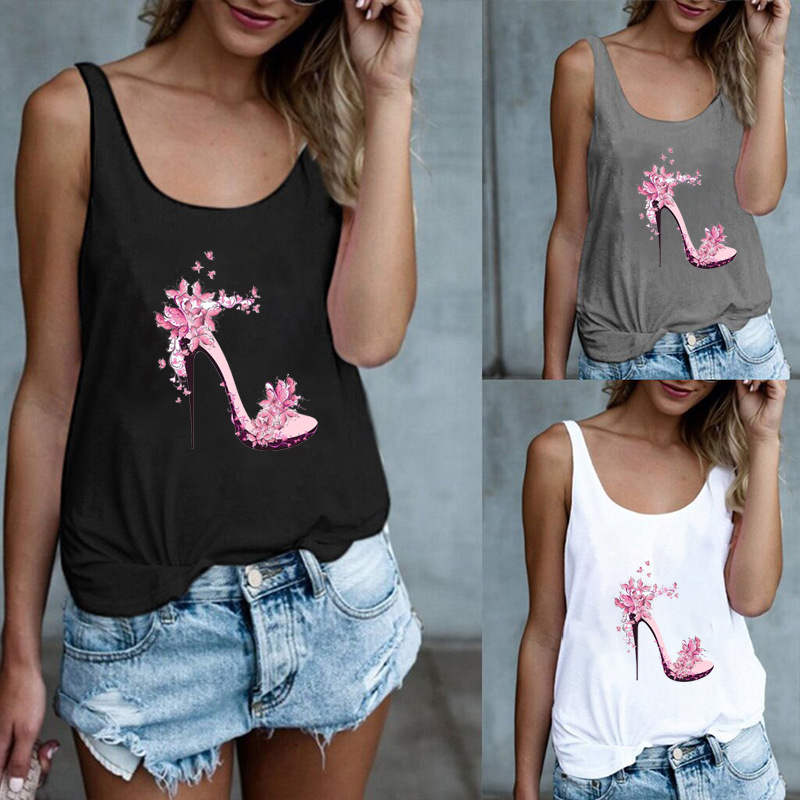 Women Sleeveless T-Shirt Tank Top Fashion Ladies Summer Vest