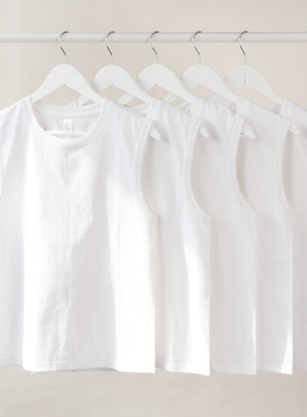 Men Plain Tank Top Women Basic Vest Couple新疆纯棉230g重磅