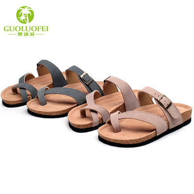 outdoor cork slippers for women man flats sandals slides
