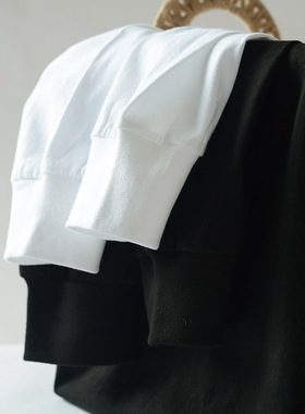 women basic t-shirt heavy t shirt men260g重磅白色纯棉长袖