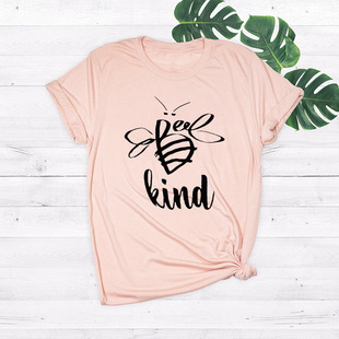 纯棉短袖t恤女BeKind Women summer t-shirt girl loose tee tops