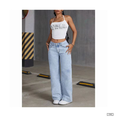 女牛仔裤y2k baggy jeans for women trendy low rise casual Hot