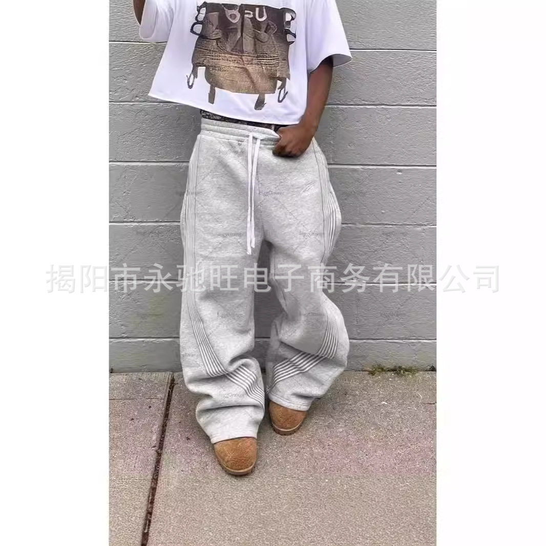 Casual Straight Pants Striped 2026 Summer Hip-hop Sweatpants