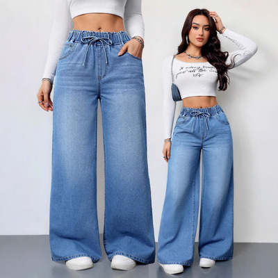 y2k baggy jeans women trendy casual lady denim pants女牛仔裤