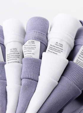 Basic Cotton TShirt Long Sleeve Tee Tops250g重磅淡紫浅紫