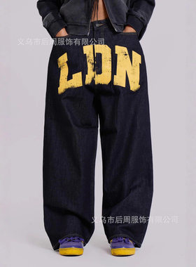 y2k jeans stylish denim pants streetwear trousers美式街头