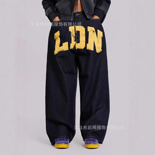 y2k jeans stylish denim pants streetwear trousers美式街头