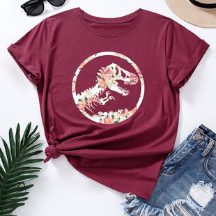 t恤女t woman shirt 纯棉宽松圆领短袖 5xl cotton tshirt