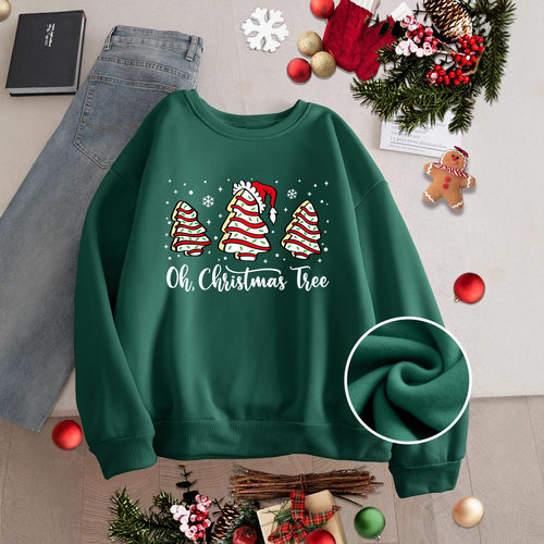 womens Christmas hoodies ladies tops女圣诞节卫衣圣诞树新2025