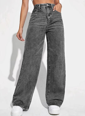 y2k jeans streetwear denims pants fashion trousers直筒裤子