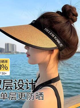 summer hat anti-uv sun hats wide brim cap新款女士防晒遮阳帽