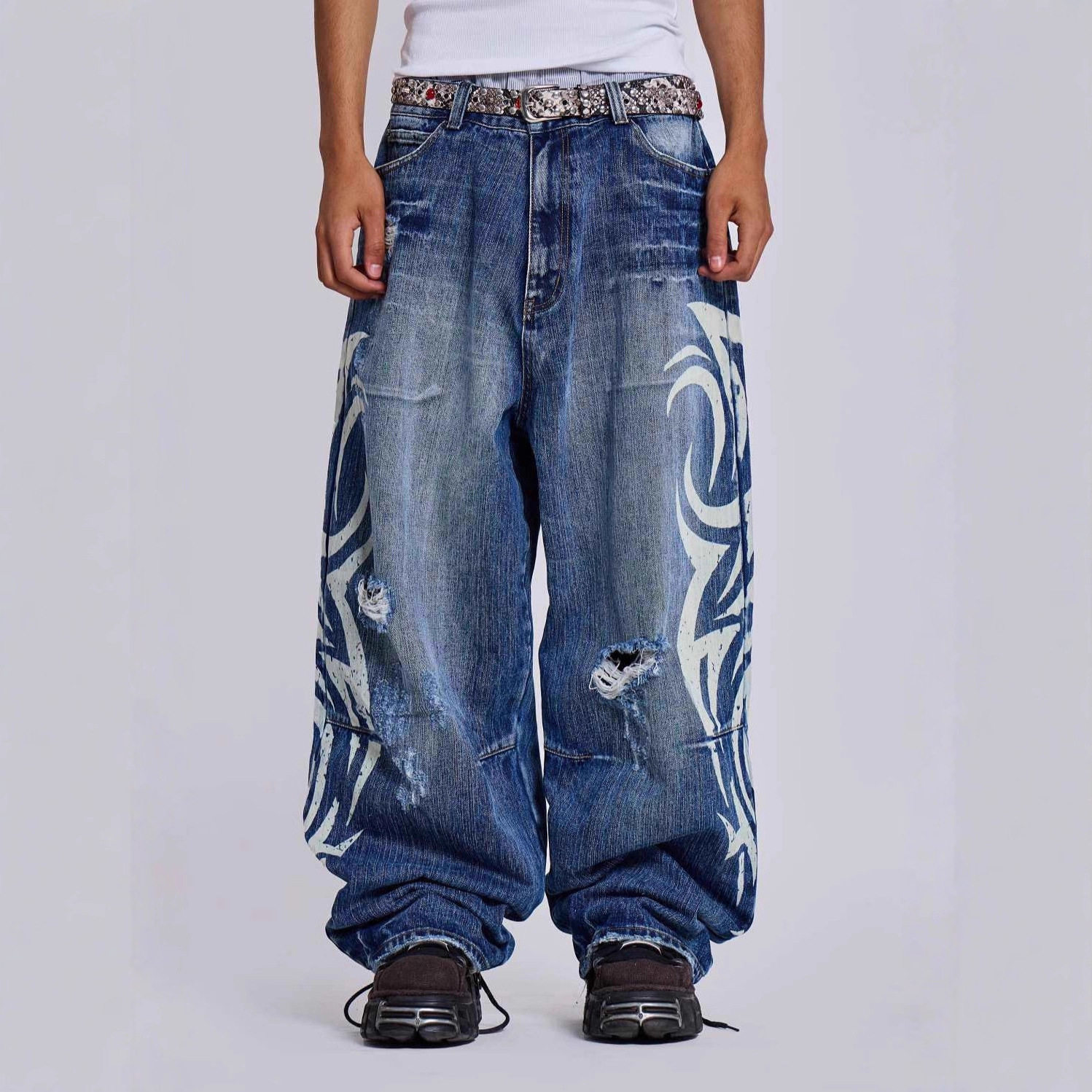 y2k jeans stylish denim pants streetwear trousers欧美jaded
