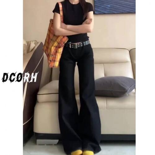 fashion women jeans sexy low rise denim pants大码黑色水洗