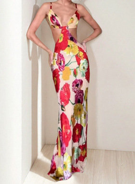 women dress ladies fashion dresses2026新款碎花时尚性感修身包