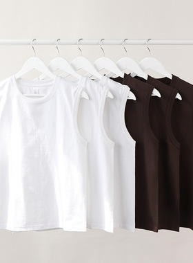 men plain tank top women basic vest couple重磅230g纯棉背心