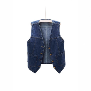jeans 无袖 vest 宽松韩版 外套背心坎肩 man百搭牛仔马甲短款 women