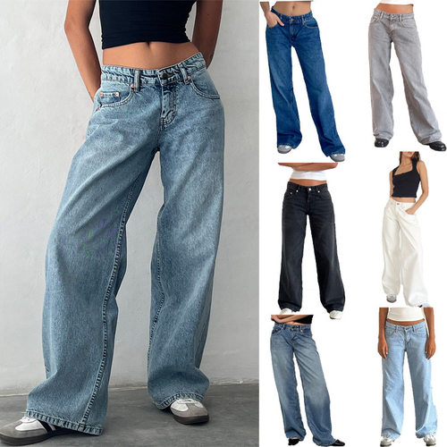 女牛仔裤y2k baggy jeans for women trendy low rise casual