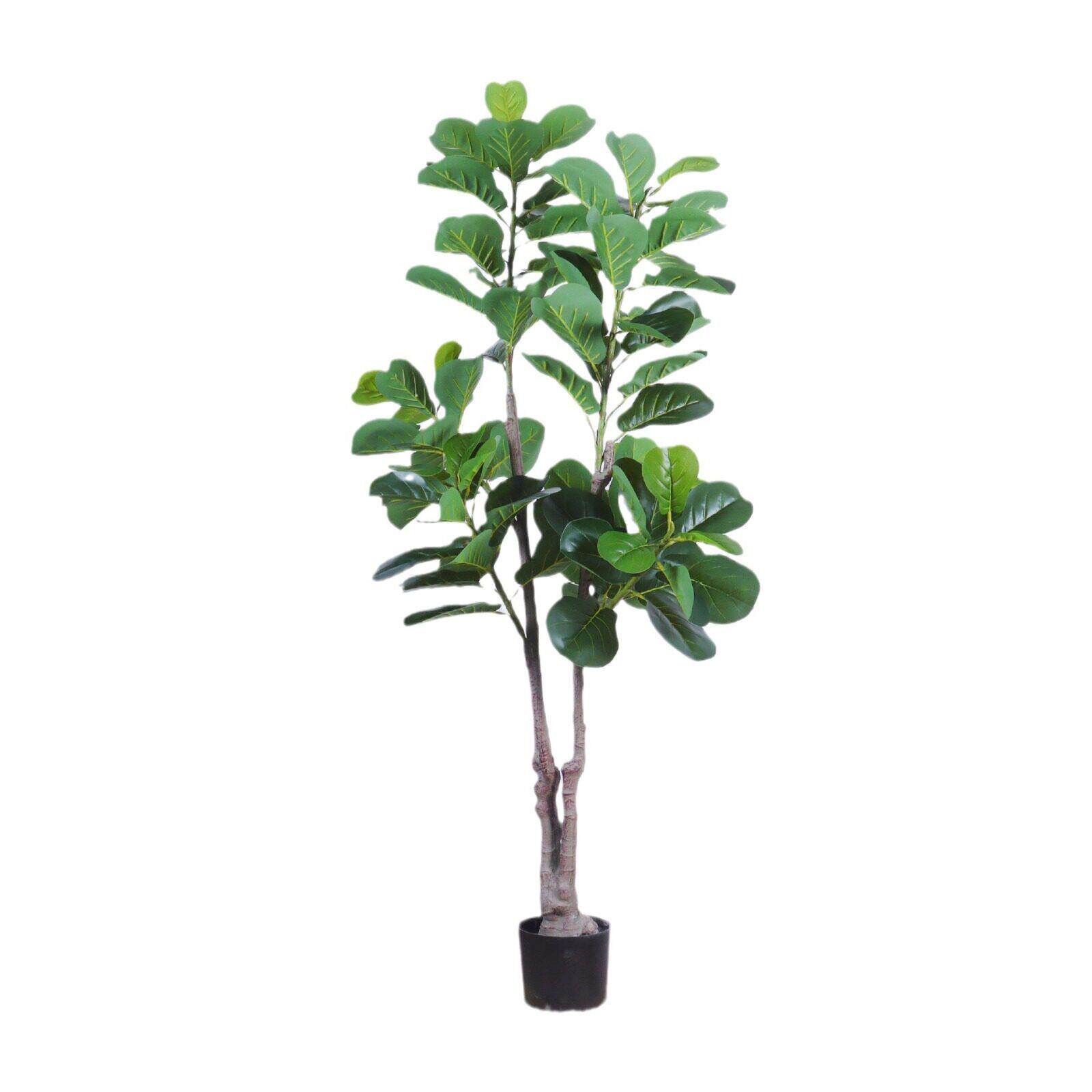 人造琴叶榕无花果树室内落地盆栽绿植客厅装饰摆件树仿真植物盆景