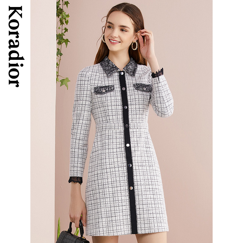 Koradior/珂莱蒂尔通勤连衣裙