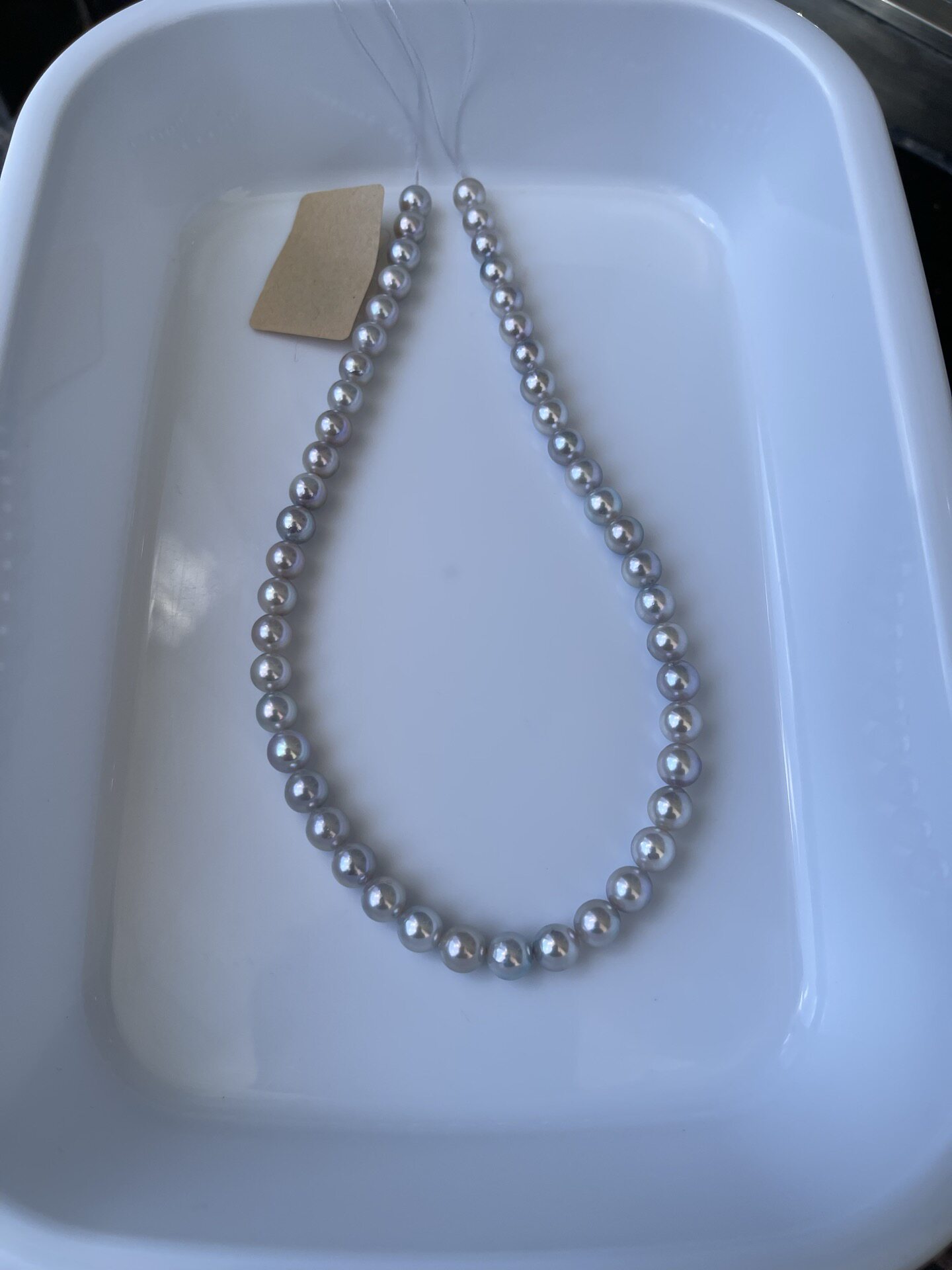 真科研BlueRose蓝玫瑰项链 8～8.5mm，珠层0.4mm 一对一鉴定证书