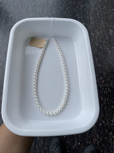 天然色，冷白光 正圆7～7.5mm海水akoya项链