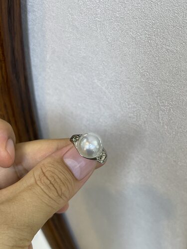 12.2x12.8mm澳白巴洛克戒指 超有设计感 精工s925镶嵌
