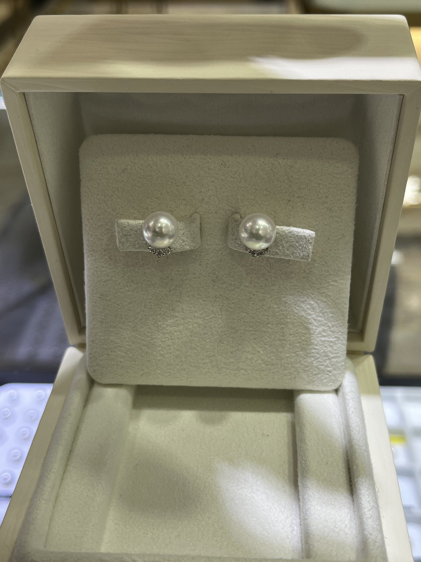 8.0mm海水akoya睫毛款耳钉 18k天然钻石镶嵌,珠宝/钻石/翡翠,耳饰,淘宝优惠券,粉丝福利购,淘宝优惠卷