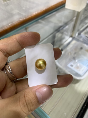 新品 柠檬金色13.19mm浓金金珠裸珠 璀璨而明艳