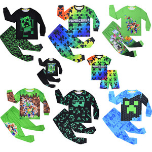 儿童长袖睡衣男童我的世界游戏盔甲Minecraft套装男孩家居服春秋