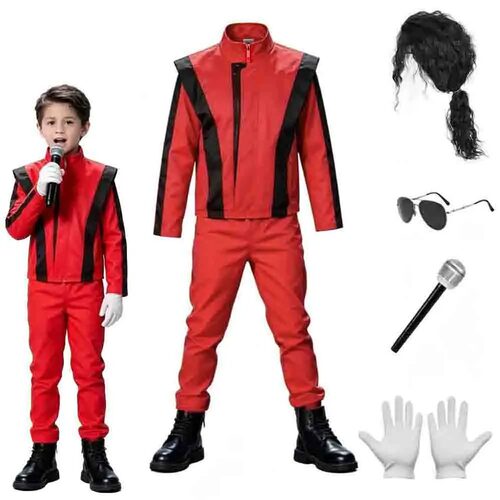 迈克尔杰克逊红色战栗cos服套装