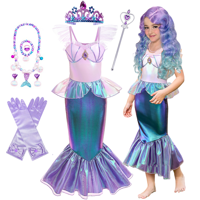 小女孩爱丽儿美人鱼公主cosplay