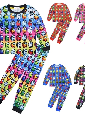 among us 在我们当中之间太空狼人杀男孩女儿童套装家居服睡衣服