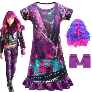 Descendants后裔3mal角色扮演服迪士尼星光继承者cos衣服儿童睡裙