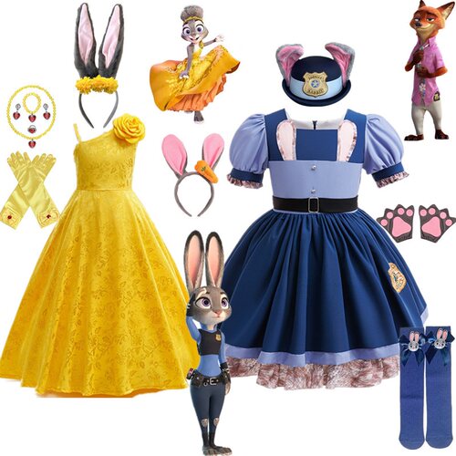 疯狂动物城男女童cos服朱迪兔子