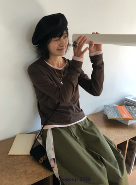 POPOUP25SS “简”素色百搭竹节亚麻四色长袖 可叠穿