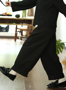 popoup24ss“氢气球”炭黑 超大容量水洗棉分割阔腿气球裤