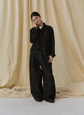 popoup26SS 正肩原色牛仔外套