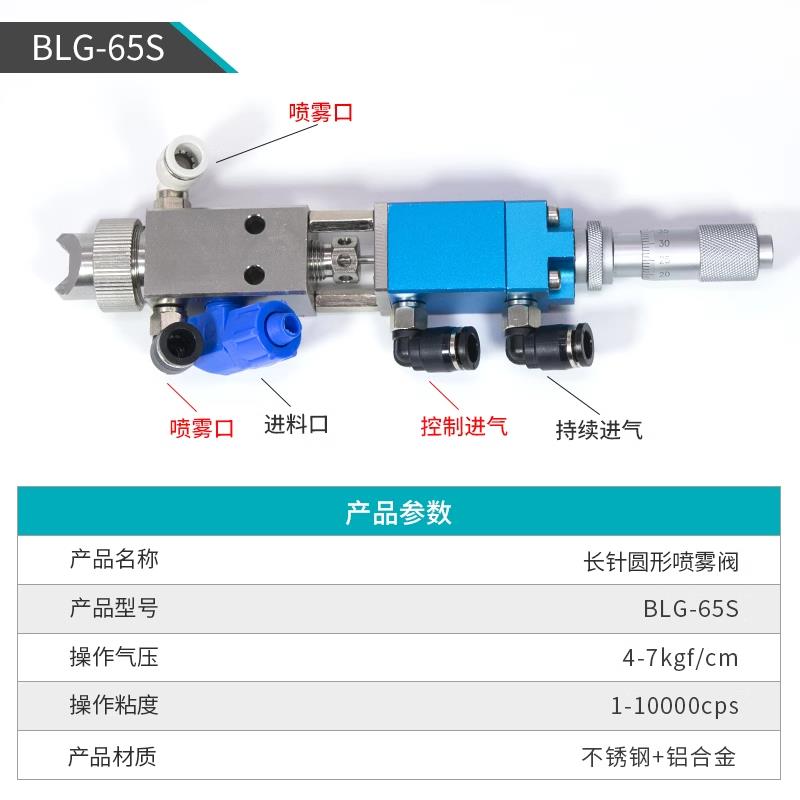 新款BLG-65高频喷雾阀三防漆精密点胶阀气动喷雾喷胶喷酒精喷包邮