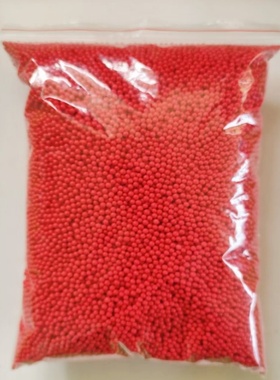 钓鱼专用泡沫2mm红色不掉色保丽龙颗粒创意手工制作填充材料3毫米